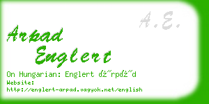 arpad englert business card